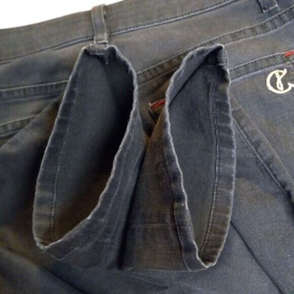 CJ Cookie Johnson Size 25 Jeans Praise Relaxed Fit Black Denim Stretch - Picture 10 of 12